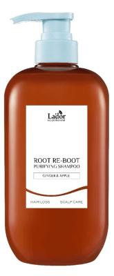 Шампунь для чувствительной кожи головы LA'DOR ROOT RE-BOOT PURIFYING SHAMPOO GINGER & APPLE, 350мл